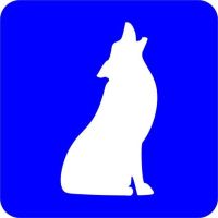 Wilk - Szablon do tatuażu brokatowego