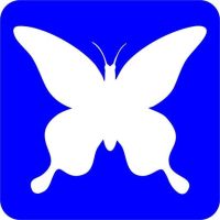 Szablon do tatuażu brokatowego - Motyl