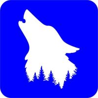 Szablon do tatuażu brokatowego - Wilk