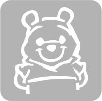 Kubuś Puchatek - Szablon do tatuażu brokatowego