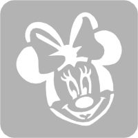 Myszka Minnie - Szablon do tatuażu brokatowego