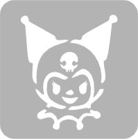 Bajkowa Postać Kuromi- Szablon do tatuażu brokatowego