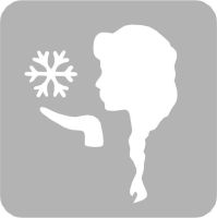 Bajkowa Postać Elsa- Szablon do tatuażu brokatowego